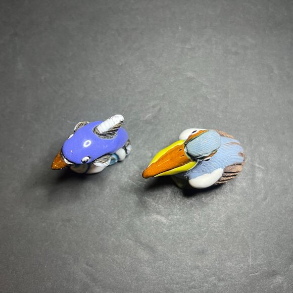 VTG Lot of 2 Peruvian Mini Clay Coastal Camil Dolphin & Leps Pelican Figurines - Picture 5 of 7